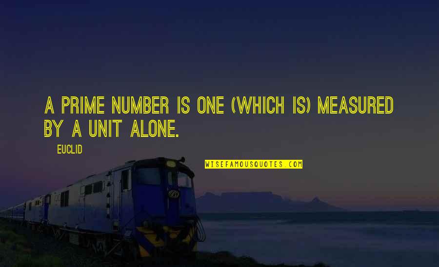 The Absence Of Evidence Quotes By Euclid: A prime number is one (which is) measured