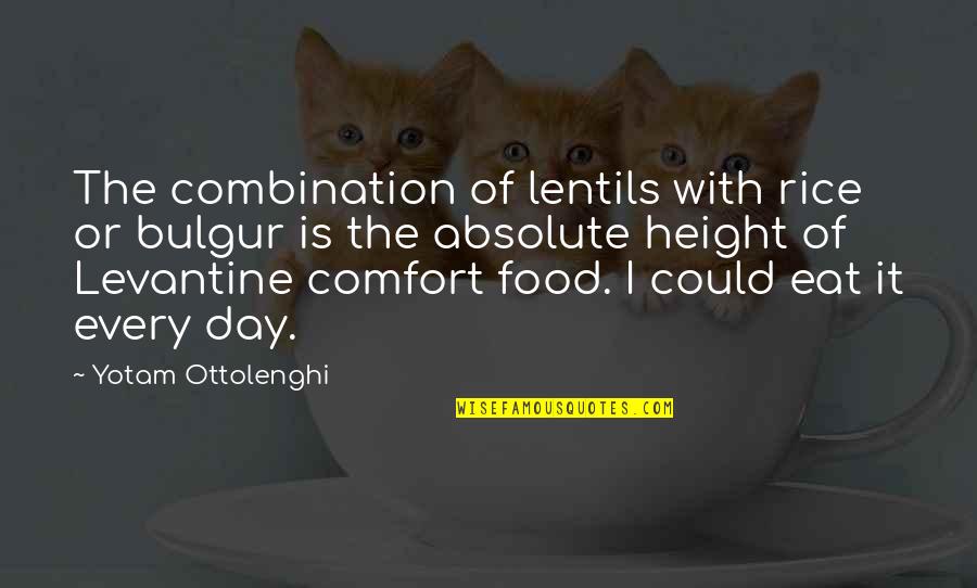 The Absolute Quotes By Yotam Ottolenghi: The combination of lentils with rice or bulgur