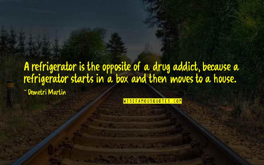 The Addict Quotes By Demetri Martin: A refrigerator is the opposite of a drug