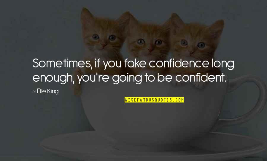 The Adirondack Mountains Quotes By Elle King: Sometimes, if you fake confidence long enough, you're