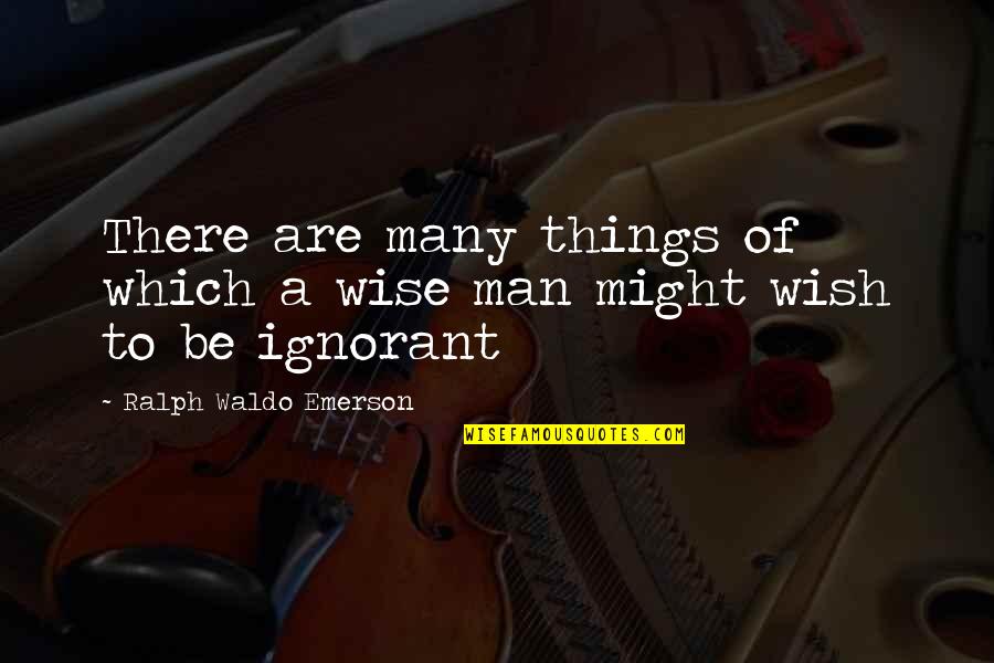 The Age Of Information Quotes By Ralph Waldo Emerson: There are many things of which a wise