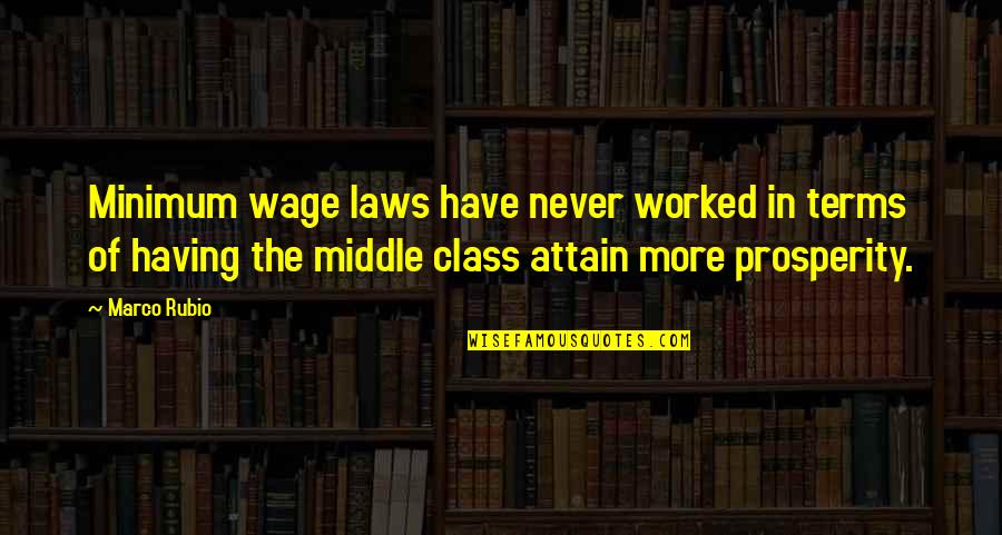 The Aging Process Quotes By Marco Rubio: Minimum wage laws have never worked in terms The Aging Process Quotes By Marco Rubio: Minimum wage laws have never worked in terms