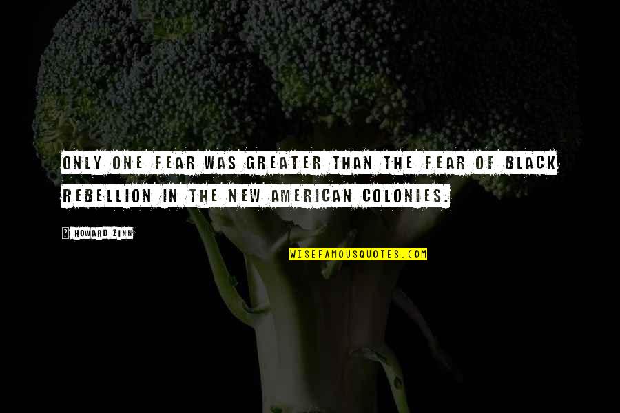 The American Colonies Quotes By Howard Zinn: Only one fear was greater than the fear