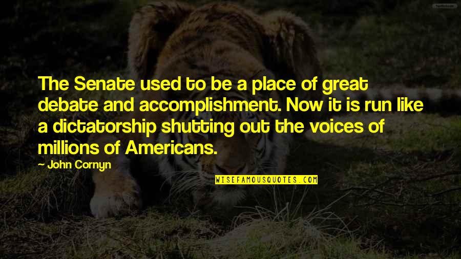 The Americans Quotes By John Cornyn: The Senate used to be a place of The Americans Quotes By John Cornyn: The Senate used to be a place of