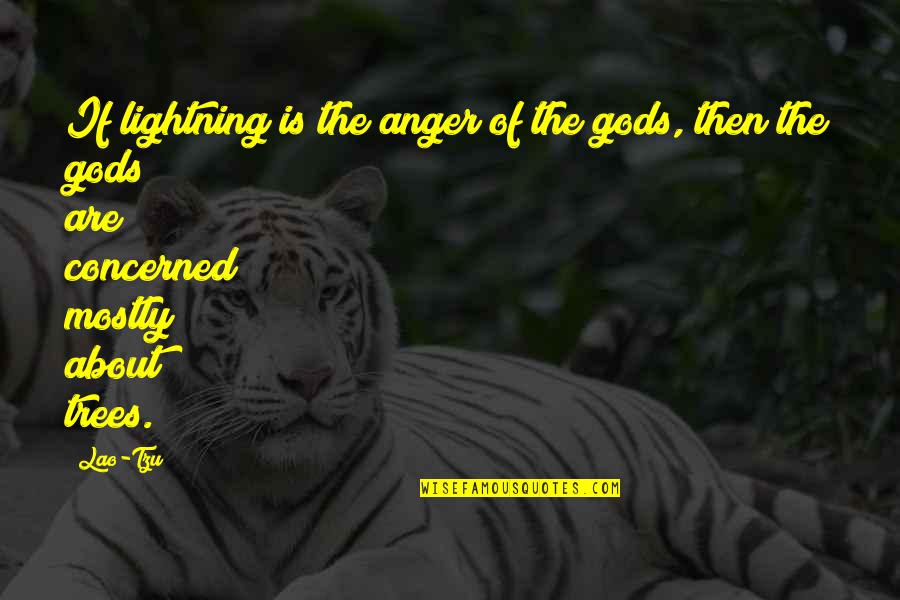 The Anger Of God Quotes By Lao-Tzu: If lightning is the anger of the gods,