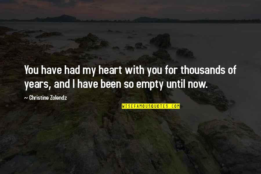 The Apothecary Book Quotes By Christine Zolendz: You have had my heart with you for The Apothecary Book Quotes By Christine Zolendz: You have had my heart with you for