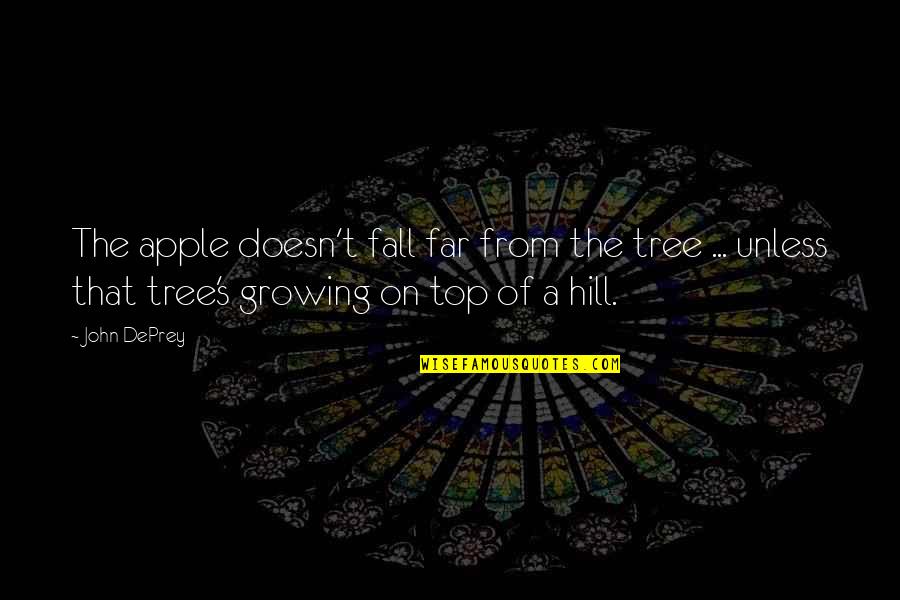The Apple Tree Quotes By John DePrey: The apple doesn't fall far from the tree