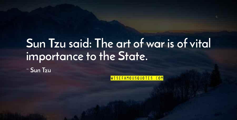 The Art Of War Quotes By Sun Tzu: Sun Tzu said: The art of war is