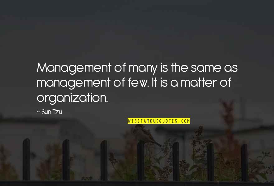 The Art War Quotes By Sun Tzu: Management of many is the same as management