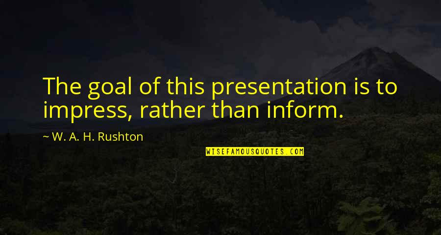 The Authenticity Of The Bible Quotes By W. A. H. Rushton: The goal of this presentation is to impress,