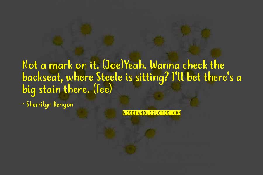 The Backseat Quotes By Sherrilyn Kenyon: Not a mark on it. (Joe)Yeah. Wanna check