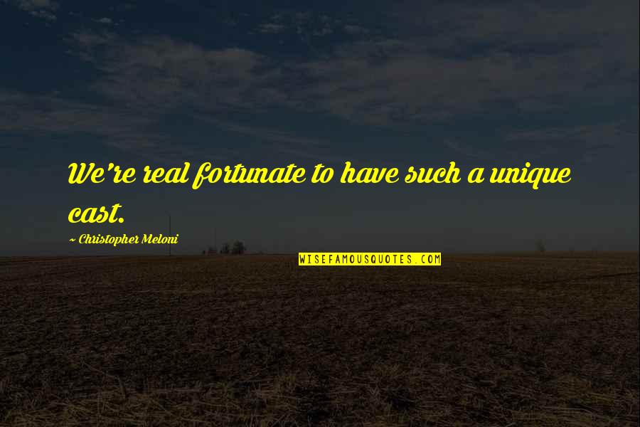 The Bane Chronicles The Course Of True Love Quotes By Christopher Meloni: We're real fortunate to have such a unique The Bane Chronicles The Course Of True Love Quotes By Christopher Meloni: We're real fortunate to have such a unique