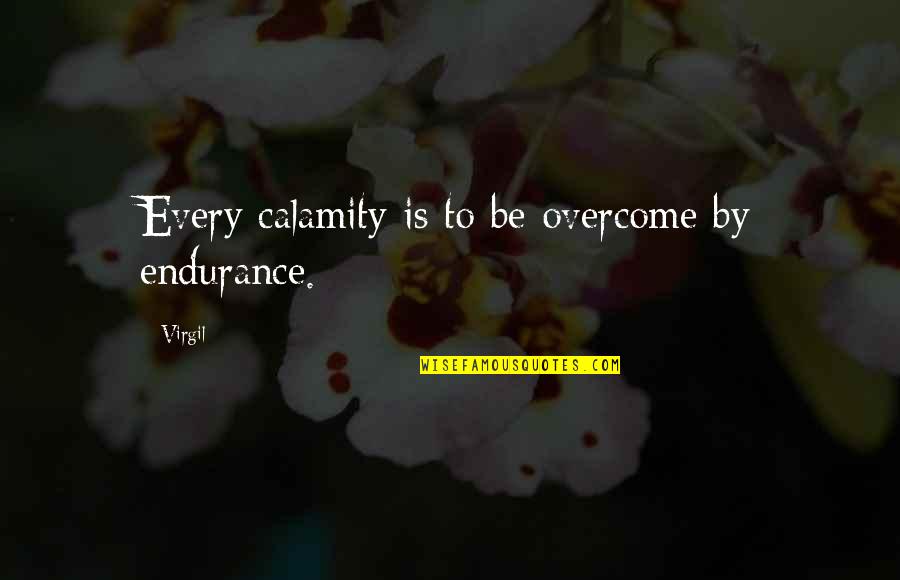 The Battle Of Gonzales Quotes By Virgil: Every calamity is to be overcome by endurance.