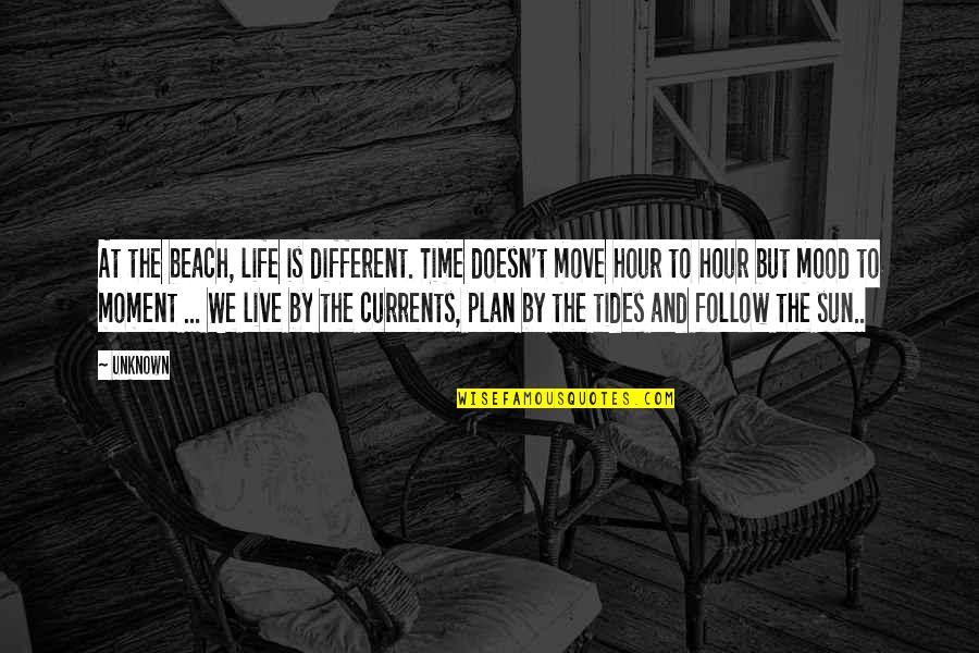 The Beach And Life Quotes By Unknown: At the beach, life is different. Time doesn't