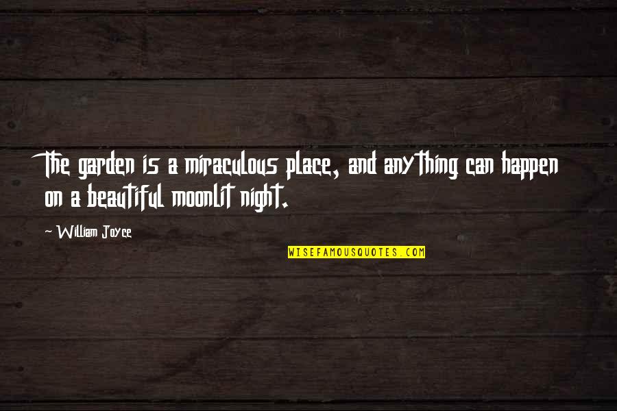 The Beautiful Place Quotes By William Joyce: The garden is a miraculous place, and anything