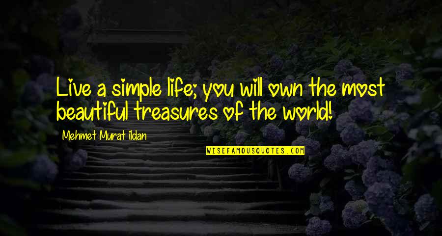 The Beautiful World We Live In Quotes By Mehmet Murat Ildan: Live a simple life; you will own the The Beautiful World We Live In Quotes By Mehmet Murat Ildan: Live a simple life; you will own the