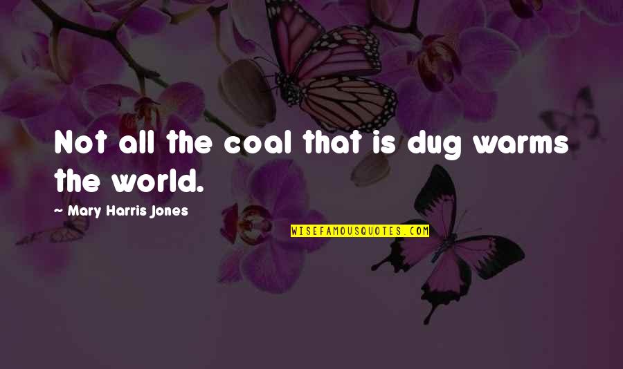 The Beauty Of Life And Death Quotes By Mary Harris Jones: Not all the coal that is dug warms