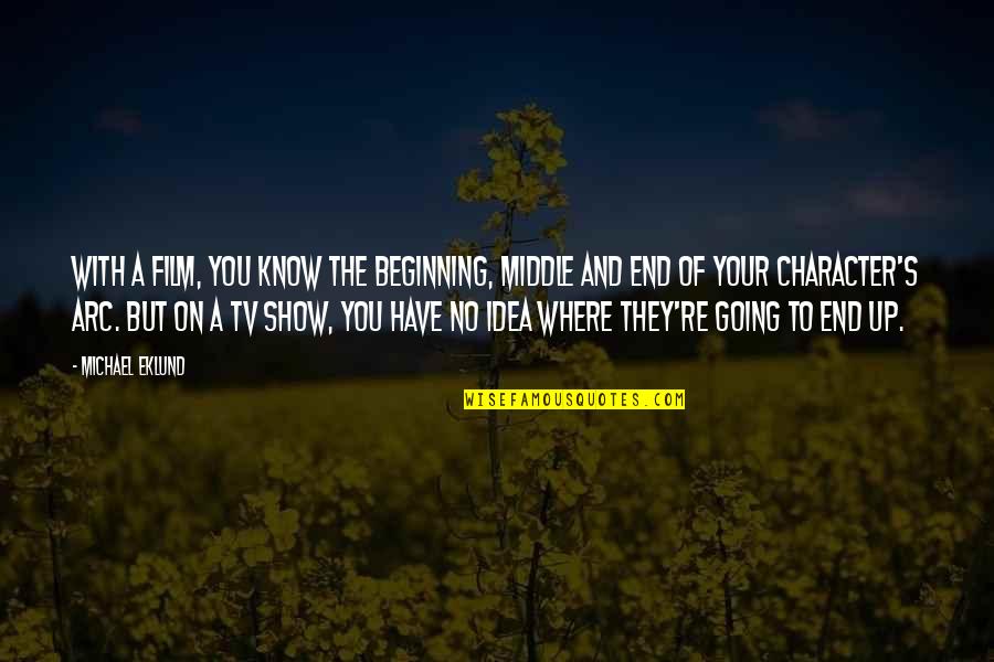 The Beginning And The End Quotes By Michael Eklund: With a film, you know the beginning, middle