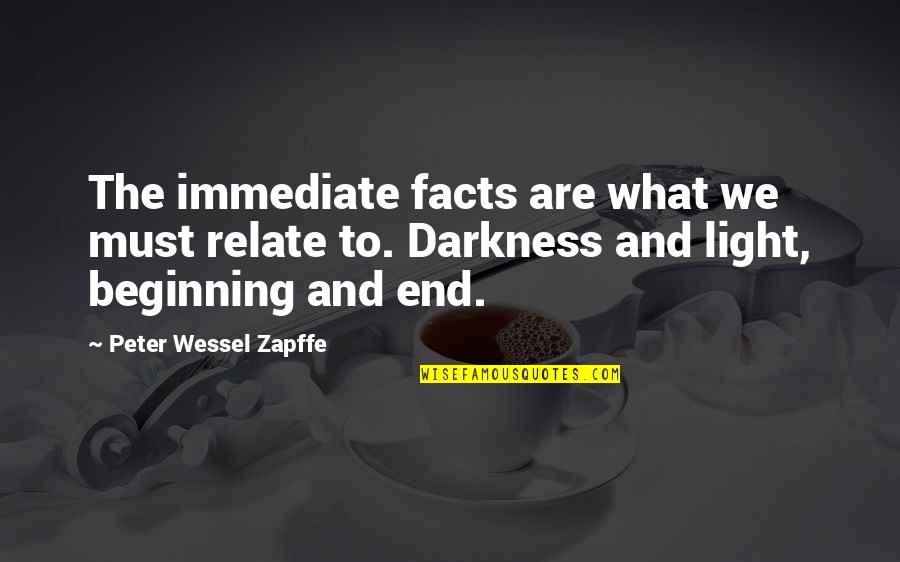 The Beginning And The End Quotes By Peter Wessel Zapffe: The immediate facts are what we must relate