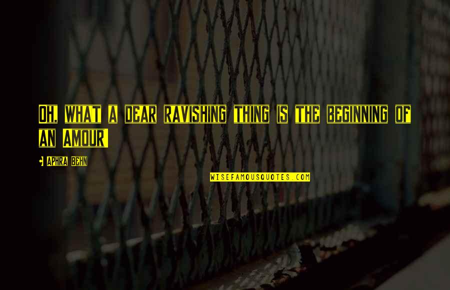 The Beginning Of Love Quotes By Aphra Behn: Oh, what a dear ravishing thing is the