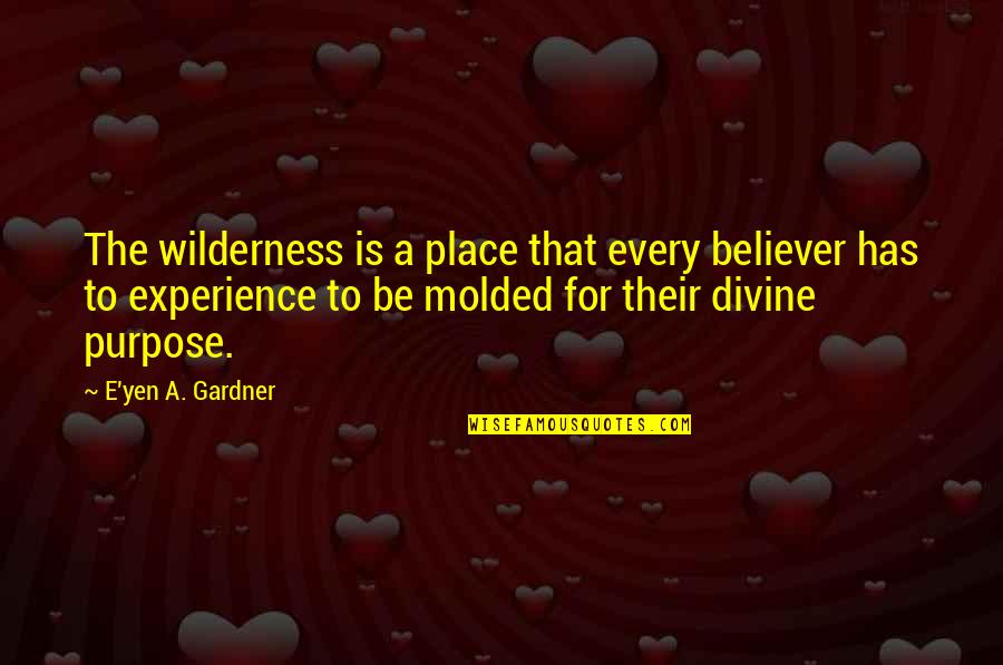 The Believer Quotes By E'yen A. Gardner: The wilderness is a place that every believer The Believer Quotes By E'yen A. Gardner: The wilderness is a place that every believer