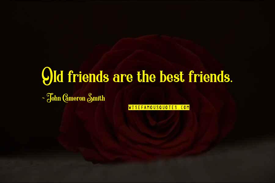 The Best Friendship Quotes By John Cameron Smith: Old friends are the best friends.