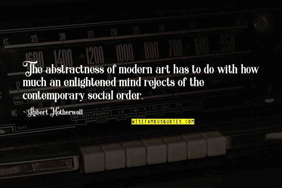 The Best Modern Quotes By Robert Motherwell: The abstractness of modern art has to do
