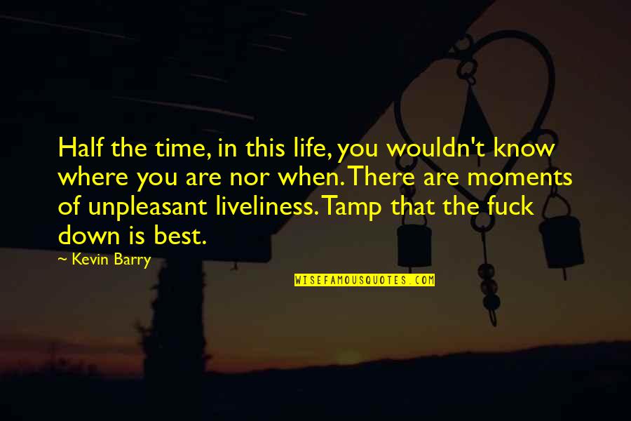 The Best Of You Quotes By Kevin Barry: Half the time, in this life, you wouldn't The Best Of You Quotes By Kevin Barry: Half the time, in this life, you wouldn't