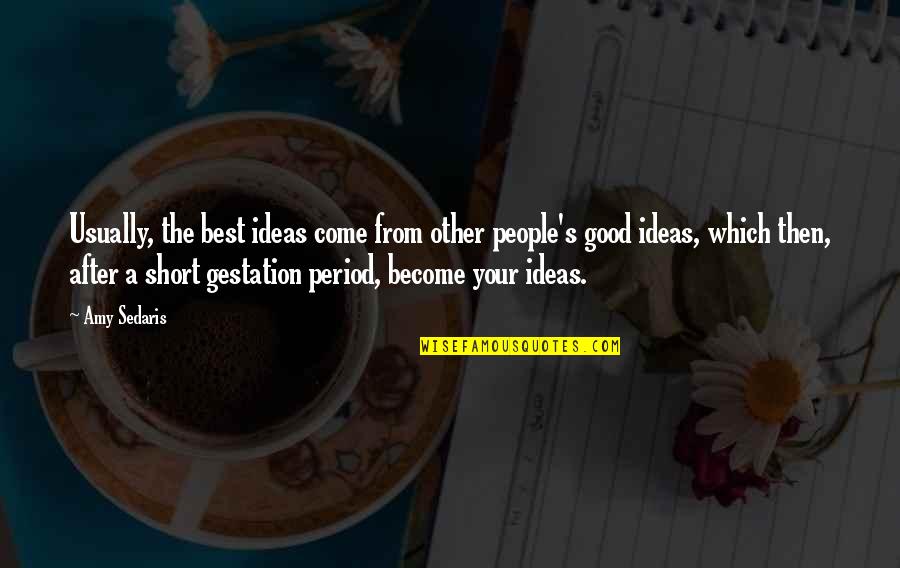 The Best Short Quotes By Amy Sedaris: Usually, the best ideas come from other people's