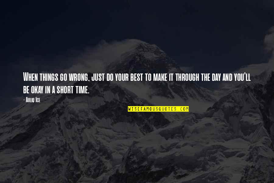 The Best Short Quotes By Auliq Ice: When things go wrong, just do your best
