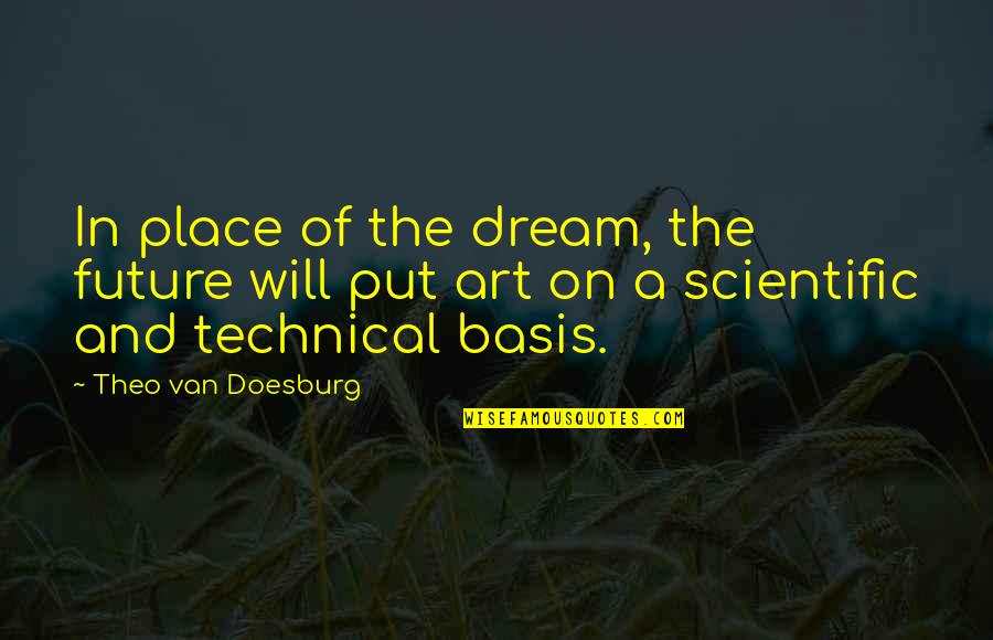 The Best Technical Quotes By Theo Van Doesburg: In place of the dream, the future will