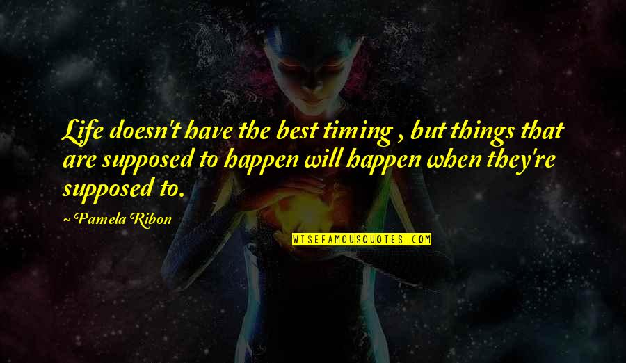 The Best Things Life Quotes By Pamela Ribon: Life doesn't have the best timing , but