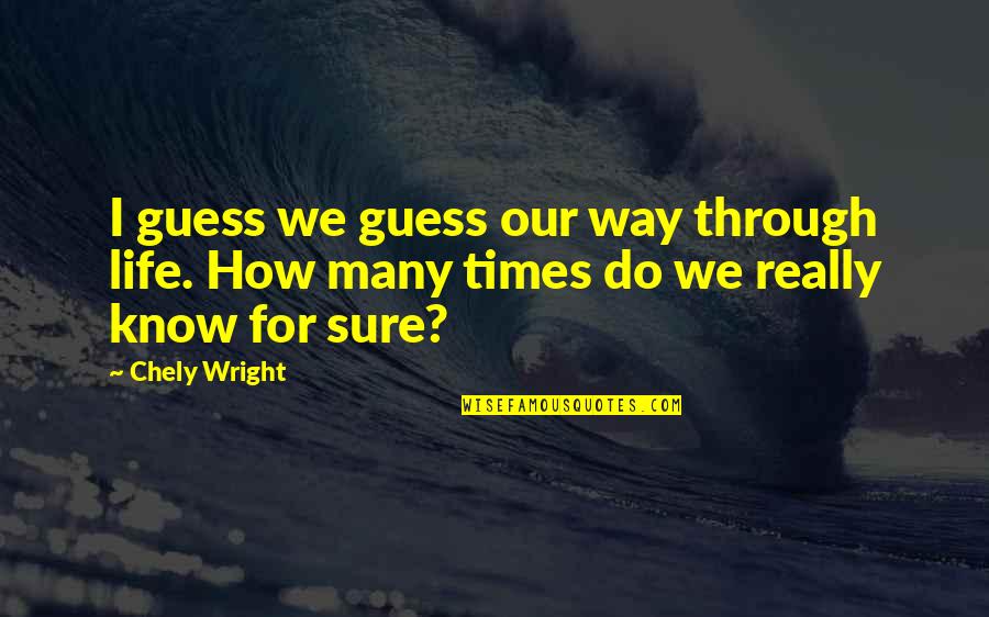 The Best Times In Life Quotes By Chely Wright: I guess we guess our way through life.
