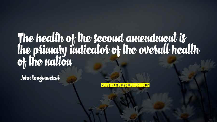 The Beta Test Initiation Quotes By John Longenecker: The health of the second amendment is the