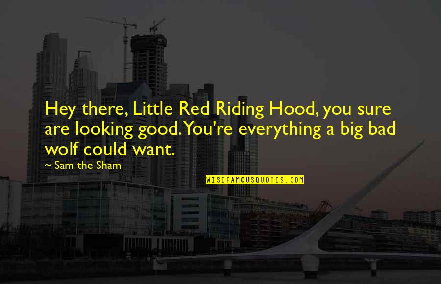 The Big Bad Wolf Quotes By Sam The Sham: Hey there, Little Red Riding Hood, you sure The Big Bad Wolf Quotes By Sam The Sham: Hey there, Little Red Riding Hood, you sure