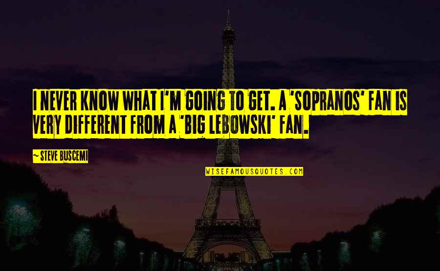 The Big Lebowski Quotes By Steve Buscemi: I never know what I'm going to get. The Big Lebowski Quotes By Steve Buscemi: I never know what I'm going to get.