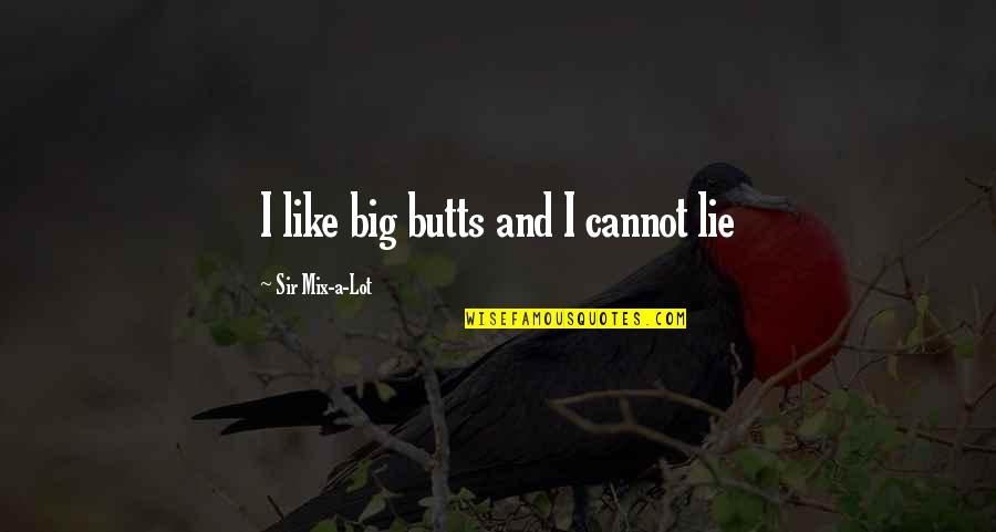 The Big Lie Quotes By Sir Mix-a-Lot: I like big butts and I cannot lie