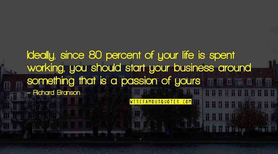 The Blood Of A Poet Quotes By Richard Branson: Ideally, since 80 percent of your life is