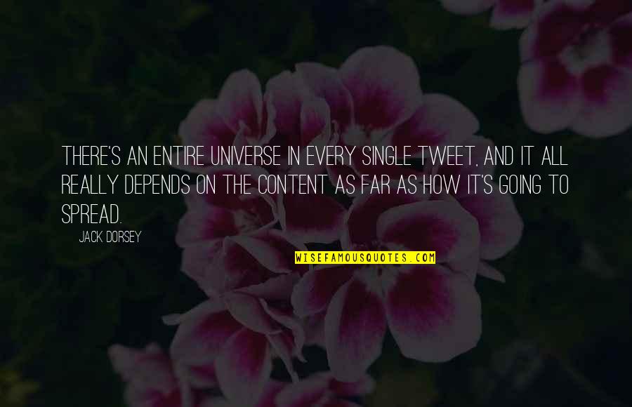 The Boarder Quotes By Jack Dorsey: There's an entire universe in every single tweet,