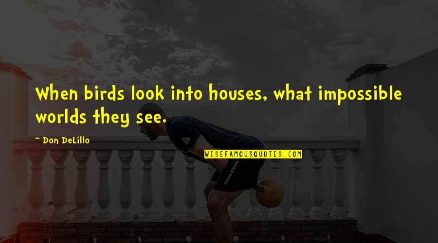 The Body Artist Quotes By Don DeLillo: When birds look into houses, what impossible worlds