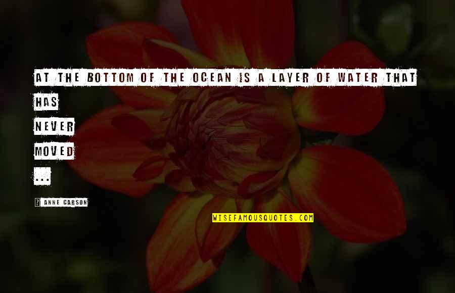 The Bottom Of The Ocean Quotes By Anne Carson: At the bottom of the ocean is a