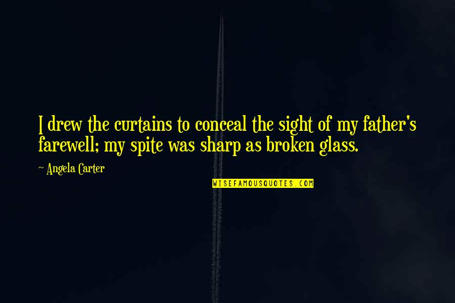 The Bride Quotes By Angela Carter: I drew the curtains to conceal the sight The Bride Quotes By Angela Carter: I drew the curtains to conceal the sight