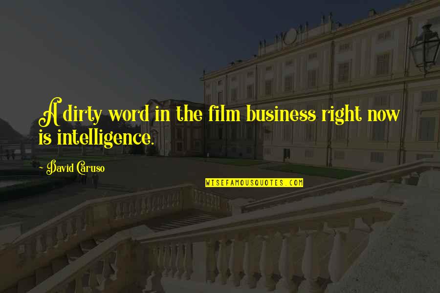 The Business Film Quotes By David Caruso: A dirty word in the film business right