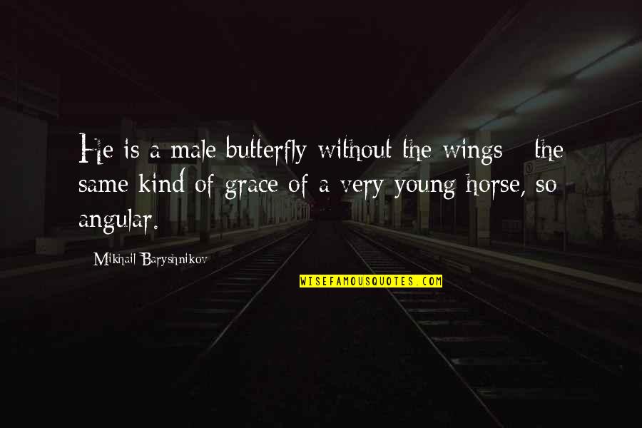 The Butterfly Quotes By Mikhail Baryshnikov: He is a male butterfly without the wings