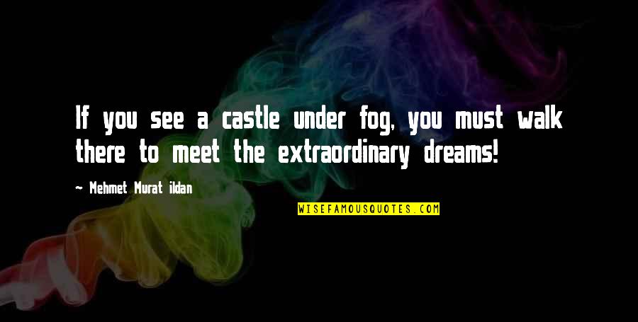 The Castle Quotes By Mehmet Murat Ildan: If you see a castle under fog, you