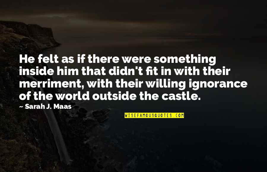 The Castle Quotes By Sarah J. Maas: He felt as if there were something inside