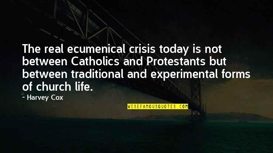 The Catholic Church Quotes By Harvey Cox: The real ecumenical crisis today is not between