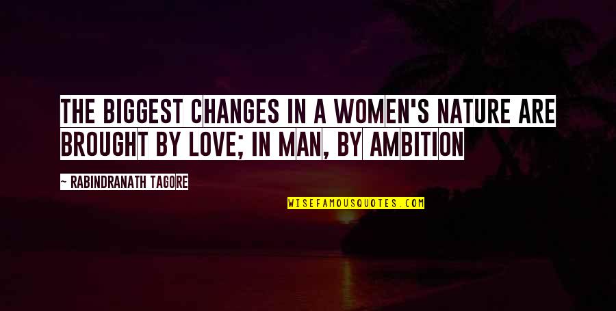The Changes In Life Quotes By Rabindranath Tagore: The biggest changes in a women's nature are