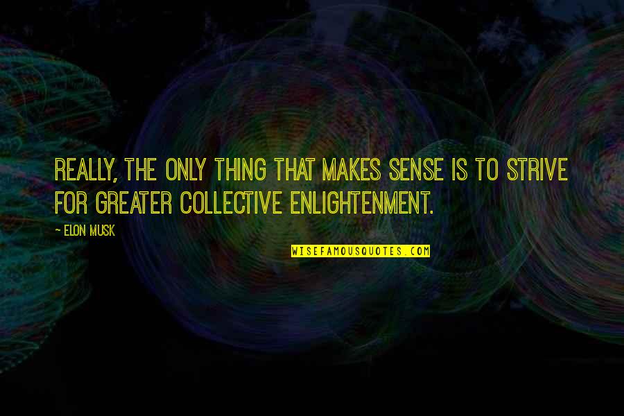 The Collective Quotes By Elon Musk: Really, the only thing that makes sense is