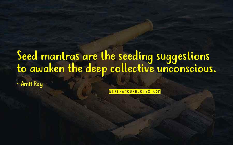 The Collective Unconscious Quotes By Amit Ray: Seed mantras are the seeding suggestions to awaken